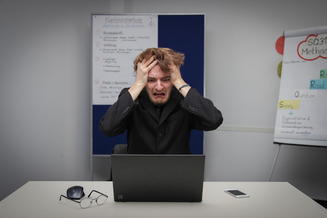 stressed computer work failed