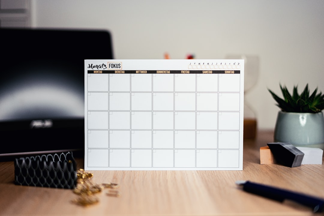 subscription monthly plan calendar