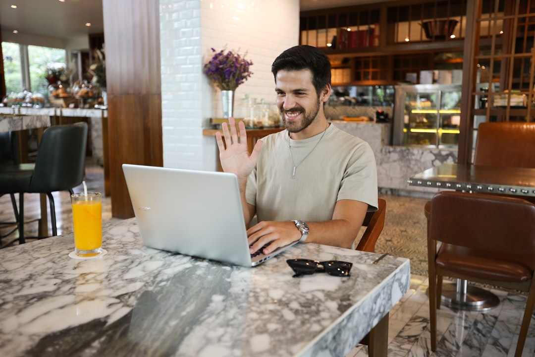 online learning laptop coffee