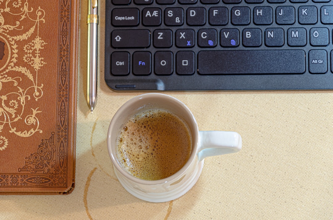 writing notebook coffee desk