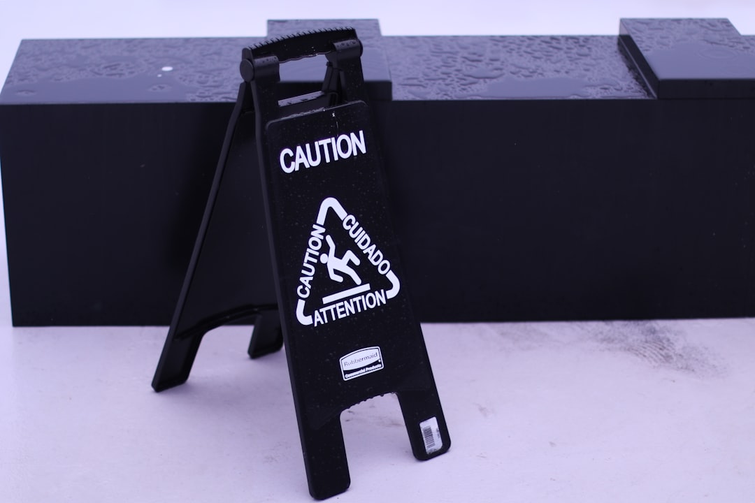 warning caution laptop